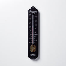 Charger l&#39;image dans la galerie, Thermomètre Traditionnel émaillé noir en simple graduation
